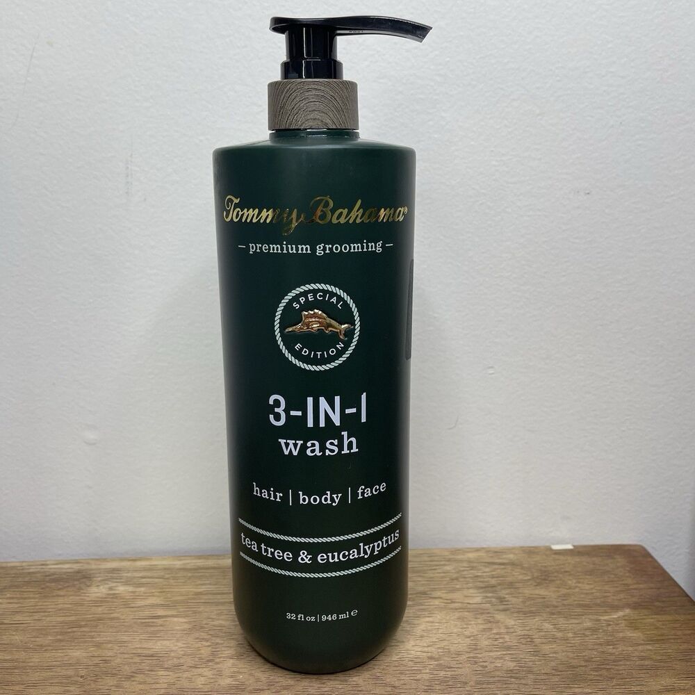 Tommy Bahama Premium 3-in-1 Hair Body & Face Wash Tea Tree & Eucalyptus 32oz